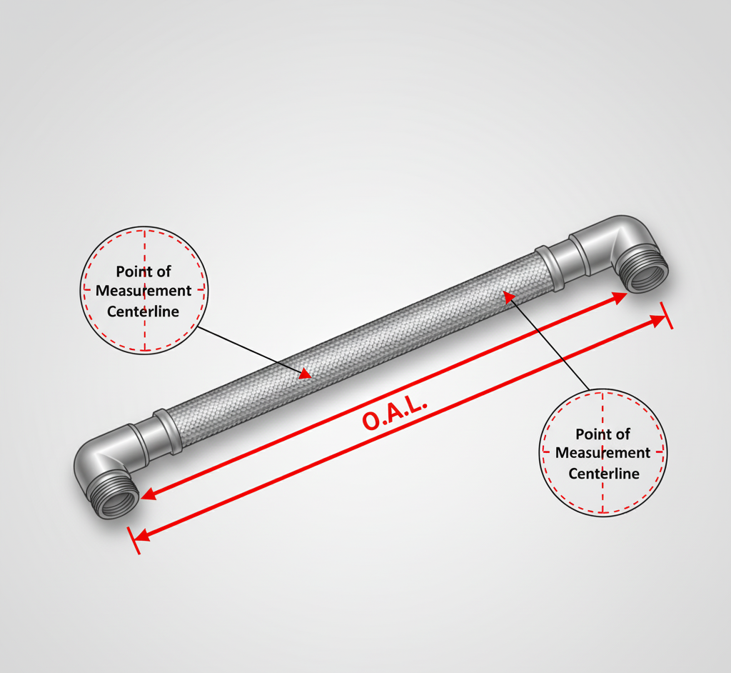 برای اتصالات زانویی یا شعاع‌ دار (مانند 90° یا 45°)