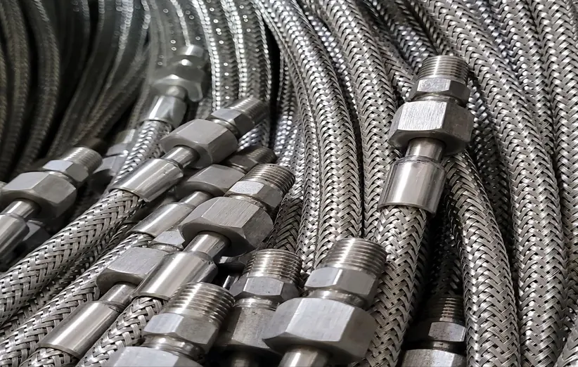 نحوه اندازه‌ گیری طول شیلنگ فلکسیبل فلزی (O.A.L.)