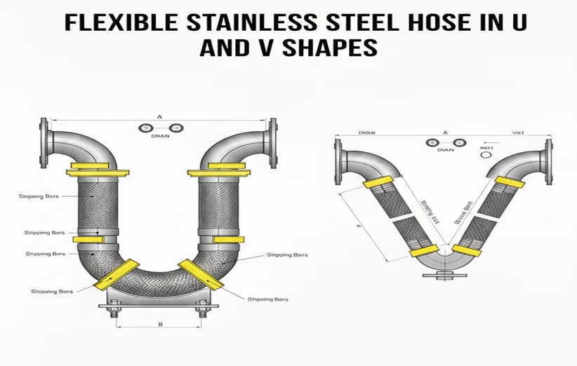 شیلنگ خرطومی شکل u وv